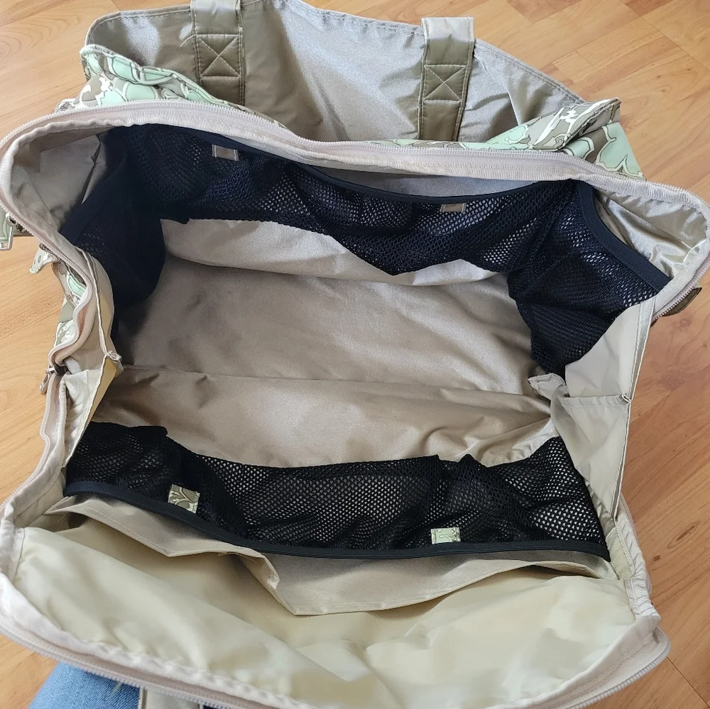JuJuBe Be Prepared Diaper Bag Weekender Bag Floral Green Large